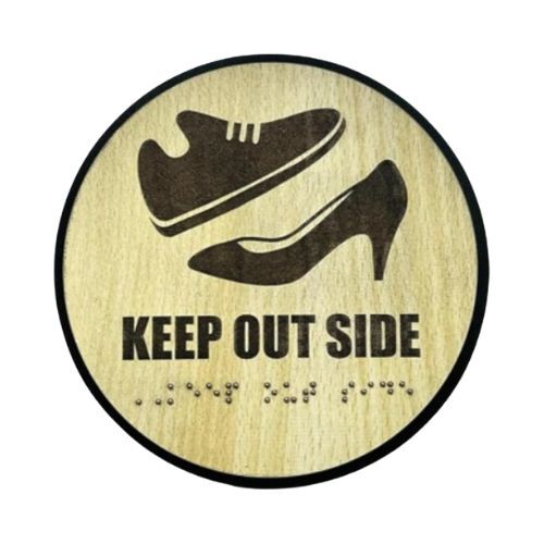 Keep Out Side MDF Braille Sign | Self Adhesive | SIGNXPRESS INDIA Keep Out Side MDF Braille Sign | Self Adhesive | SIGNXPRESS INDIA