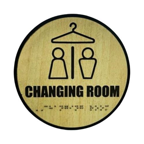 Changing Room MDF Braille Sign | Self Adhesive | SIGNXPRESS INDIA