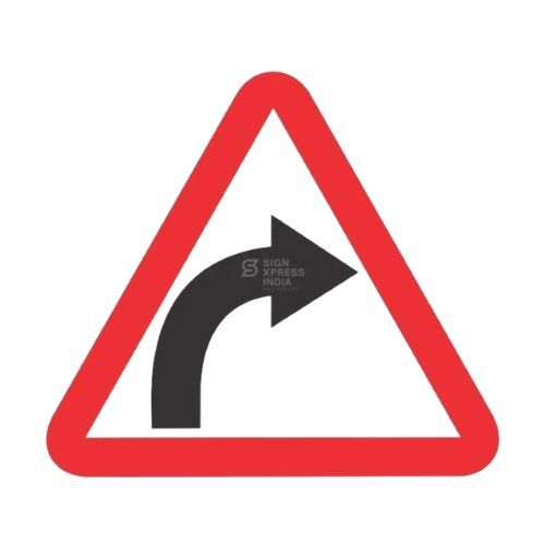 Right Hand Curve Sign Board | Aluminium | Thickness: 3 mm | Used in Road, Highway, School, Parking | Signxpress India Right Hand Curve Sign Board | Aluminium | Thickness: 3 mm | Used in Road, Highway, School, Parking | Signxpress India