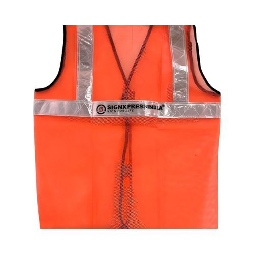Reflective Safety Jacket with Single Reflective Tape – Orange 212 Reflective Safety Jacket with Single Reflective Tape – Orange 212